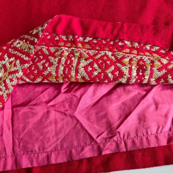 Vintage Arola 100% wool red high waisted maxi bohemian skirt. Made in Finland. - Picture 4 of 9